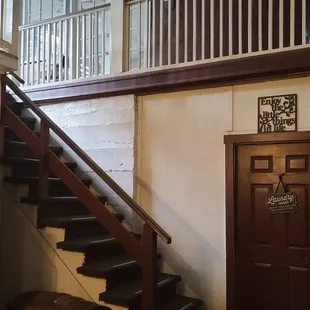 Someone had a dog upstairs that barked frequently throughout the night.