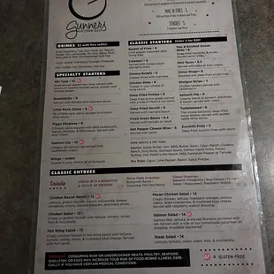 Regular menu.  They also have specials every day.