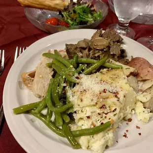 a plate of food on a table