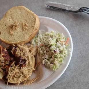 My pulled chicken sandwich