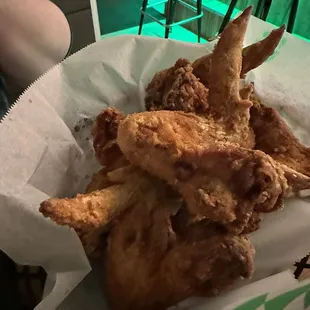 Seasoned wings 1/2 dozen or what was left of them lol