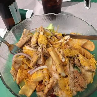 Chicken salad (my request for little lettuce)