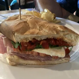 Prosciutto parmigiana sandwich