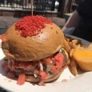 April Burger of the Month French Onion Dip Burger
