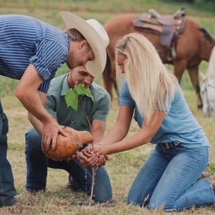 Horseback planting in our legacy forest