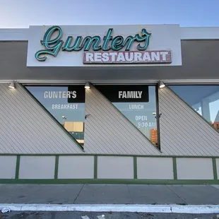 the front of the restaurant