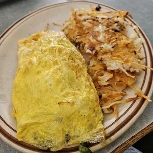 Seafood omelette