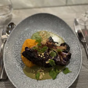 Chef's Counter Culture: Miso roasted purple cauliflower, green curry, sweet potato mash