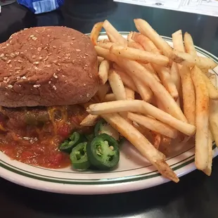 Green Chili Burger