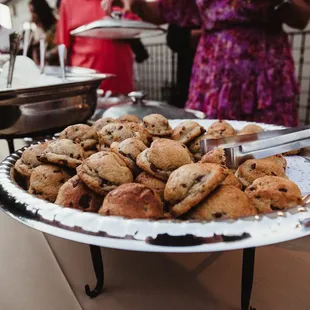 a platter of cookies
