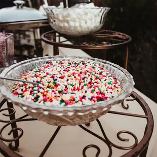 a cake with sprinkles