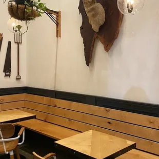 Inside seating near the bar