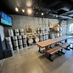 The Barrel Room! Often empty - available to rent for events. They're always so nice about changing the TV channel to whatever you want.