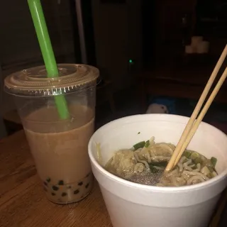 Dumpling Soup and Noodles