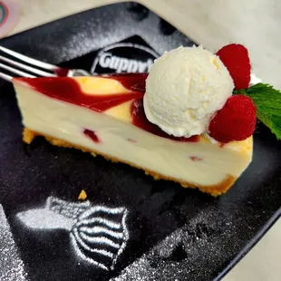 Feb 2023: Strawberry White Chocolate Cheesecake-- good