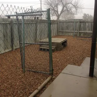 Outdoor play area for the small dog doggie day care
