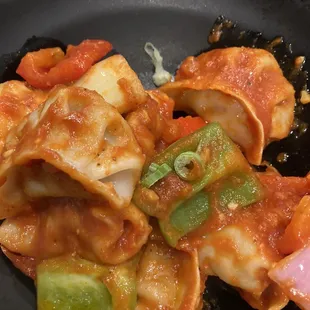 Chili veggie momos