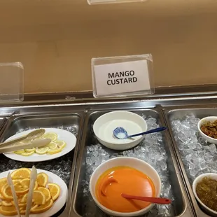 a variety of food items