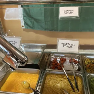 a variety of food items