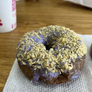 Ube Donut with Toasted Coconut