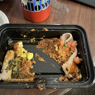 I really wanted to get a before pic but my stomach was growling and the food smelled amazing