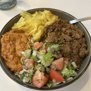 Lamb Tibs with 3 vegetables