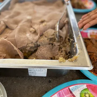 a tray of ice cream
