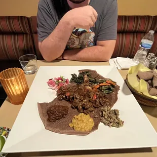 Kye Wat Lamb and  Veg Platter