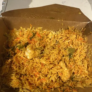 Chicken Biriyani ....the portion was larger than this but I was so excited to eat it I forgot to take a picture.