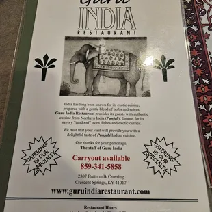 Menu December &apos;23