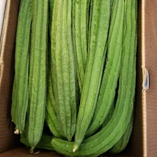 a box of green beans
