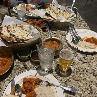 Chicken Tikka Masala Garlic tikka kabob Mix grill  Garlic and chilly Naan