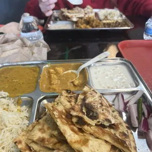 Tandoori roti, shahi paneer, dal tadka, etc