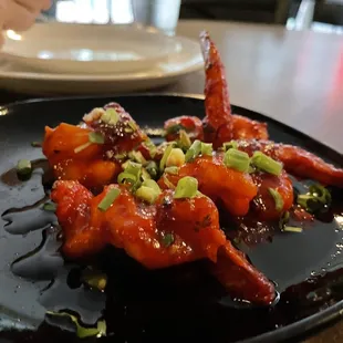 Tasty garlic shrimps