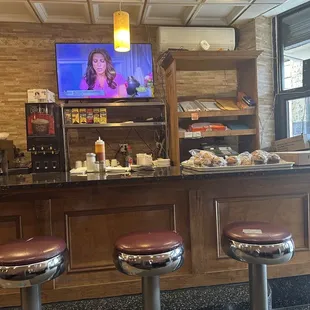 television in the background