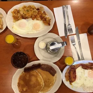 Top: Two eggs ($4.50)  Bottom: Hungry Man Special ($9.00)
