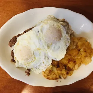 2 Eggs, Any Style with Corned Beef Hash