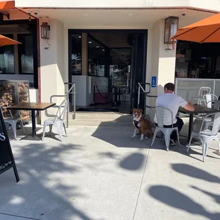 Pet friendly outdoor dining
