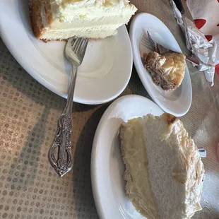 Baklava, Coconut meringue pie, and limoncello cake