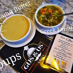 Yes we have a Winner Peanut Butter Soup n Greek Lentils every Wednesday