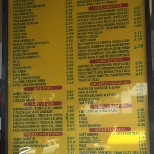 menu, sushi and sashimi