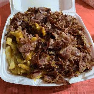 Pastrami Chili cheese fires