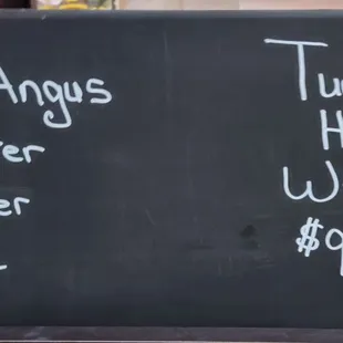 Menu as of 9/22/2023