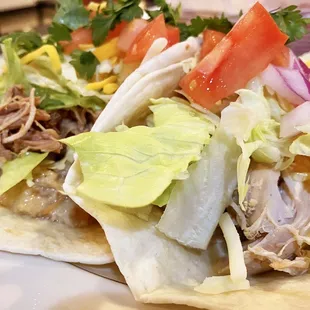 Pork (left) and Chicken (right) Taco