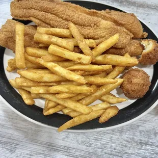 Large white fish plate, came with 2 sides.