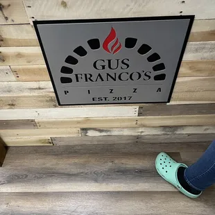 Sign on front counter