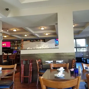 he dining area of a restaurant