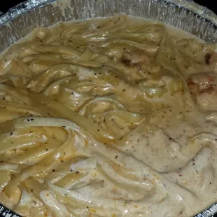 Cajun shrimp Alfredo.  It was awesome!