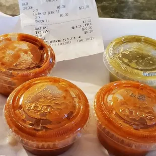 Salsa containers ready to pop