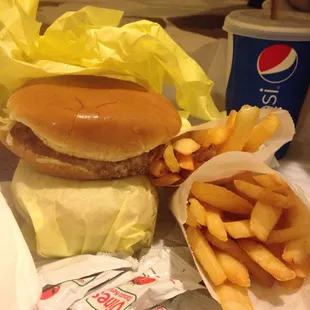 The Double-Double offer... Not bad for about $6 comes with 2sm hamburgers and 2sm Fries 1sm drink
